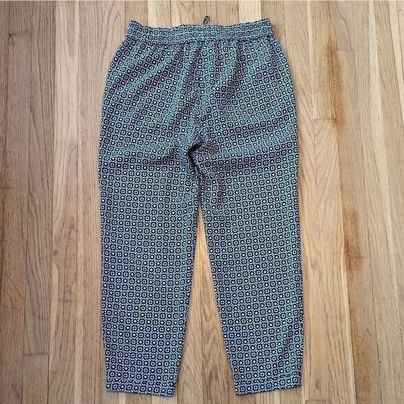 J.Crew Blue and white Mosaic print pants - Picture 2 of 4